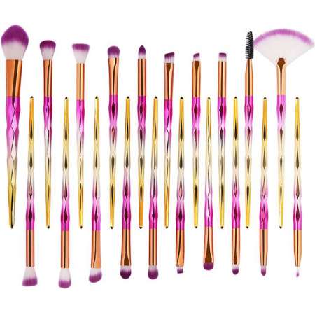 20pcs diamond makeup brushes sets with bag  makeup brush kits eyeshadow contour powder brush